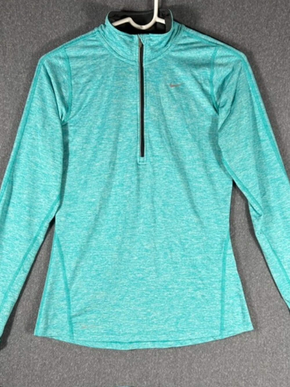 Nike Women's XS Running Dri Fit Turquoise Half Zip Jacket Pullover Long Sleeve